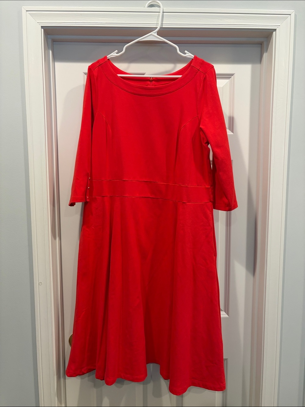 Lands' End Women’s 3/4 Sleeve Midi Dress Size 1X